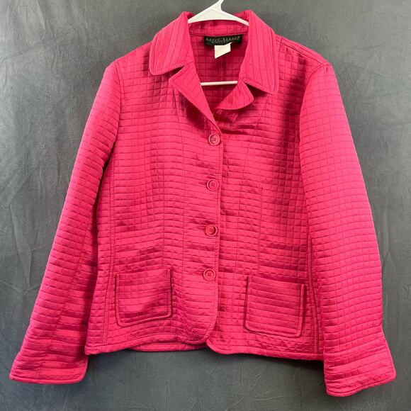Vintage Harve Bernard by Holtzman Barbie Quilted Women Large Button-Down Blazer - Picture 1 of 9